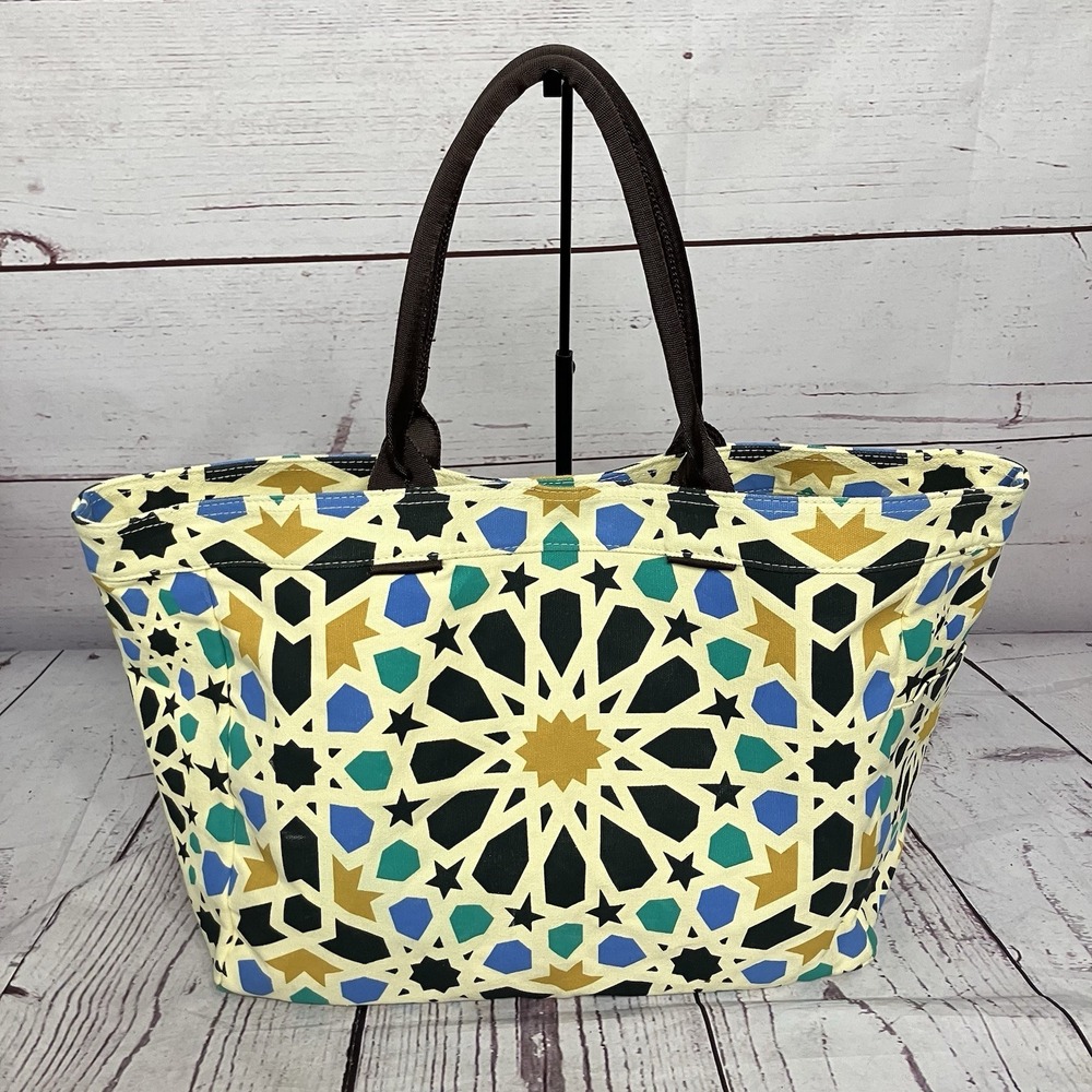 Lulu Dharma Geometric Print Weekender Tote Bag Large Travel Beach Overnight